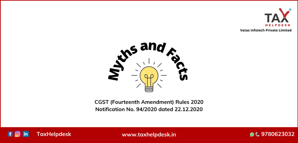3 Myths & Facts of CGST Notification- GST Updates | TaxHelpdesk