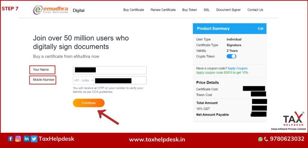 Emudhra- Apply for Digital Signature Certificate(DSC) Online in India