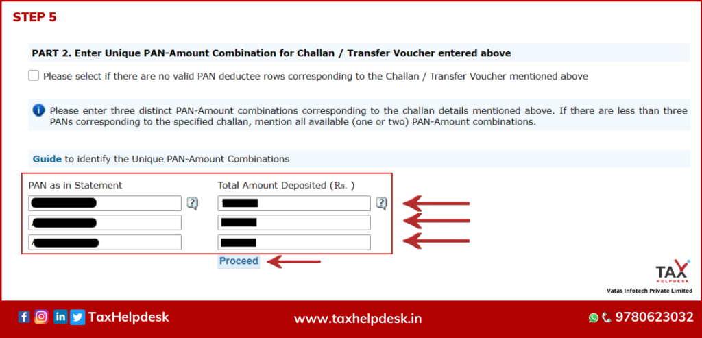 TRACES Registration Step 5