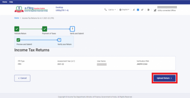 upload itr