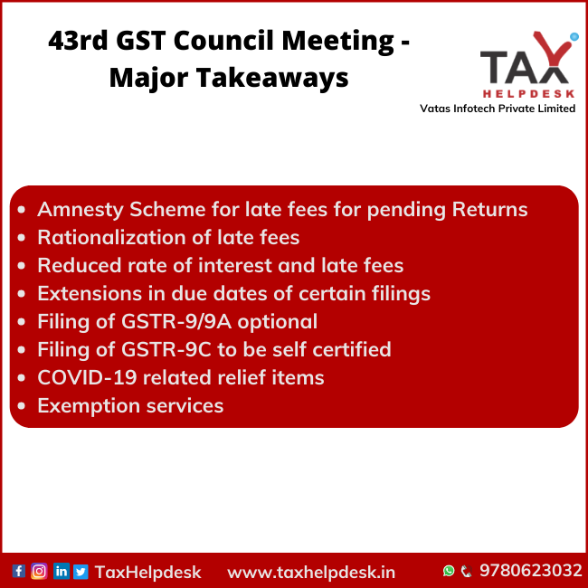 43rd GST Council Meeting - Major Takeaways
