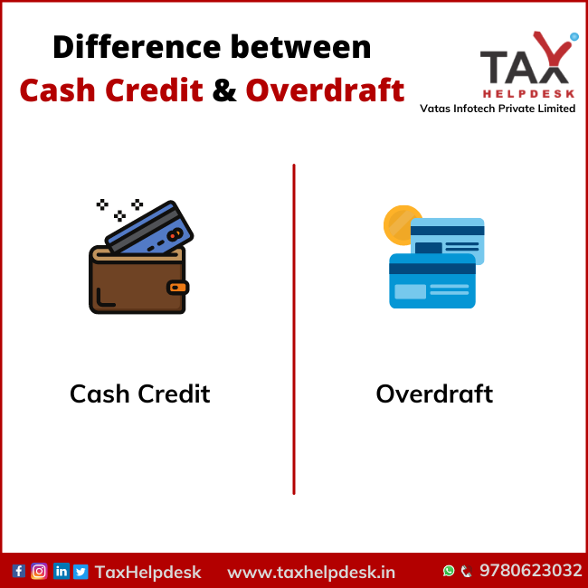 Difference between Cash Credit & Overdraft