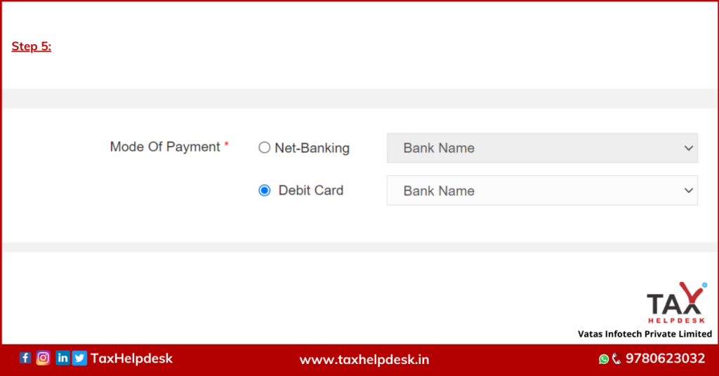 Advance Tax Online Step 5