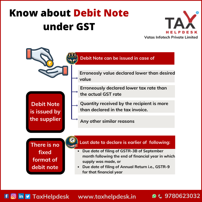 Know about Debit Note under GST