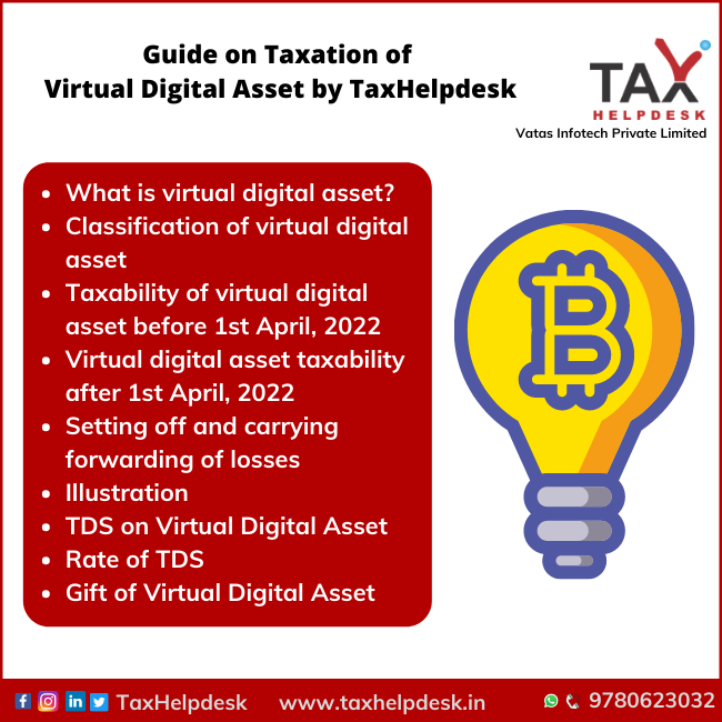 Guide on Taxation of Virtual Digital Asset by TaxHelpdesk