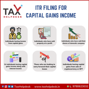 ITR filing for Capital Gains Income